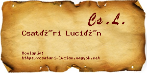 Csatári Lucián névjegykártya